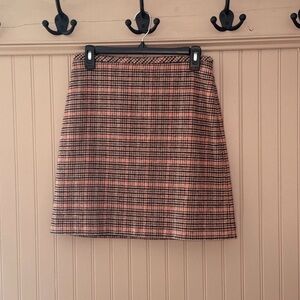 Talbots pink and black plaid skirt